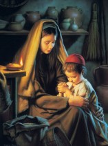 Mary and Jesus praying