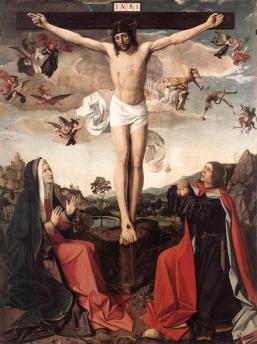 The crucifixion of Jesus Christ on Mount Calvary
